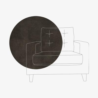 Heal's Heal's Mistral Armchair In Velvet Charcoal With Bitter - Heal's UK Furniture