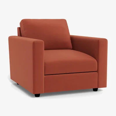 Heal's Heal's Nimbus II Armchair Smart Luxe Velvet Tawny Black Feet