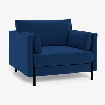 Heal's Heal's Tortona Armchair Velvet Petrol