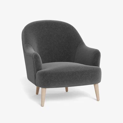 Heal's Heal's Elgin Chair Melton Wool Granite Black Feet - Heal's UK Furniture
