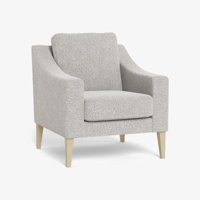 Heal's Heal's Richmond Armchair Chunky Boucle Ecru Black Feet - Heal's UK Furniture