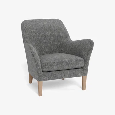 Heal's Heal's Wallis Armchair Melton Wool Shale BLACK