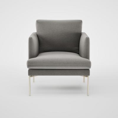 Heal's Heal's Matera Armchair Nobilis Velvet Dolphin Stainless Steel Foot