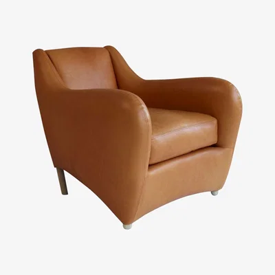 Heal's Scp Balzac Chair Utah Russet Leather Natural Filling - Heal's UK Furniture