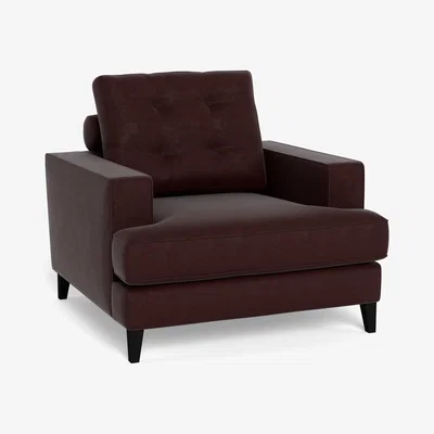 Heal's Heal's Mistral Armchair Smart Luxe Velvet Acorn Natural Beech Feet