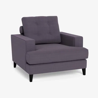 Heal's Heal's Mistral Armchair Linen Shadow Black Feet