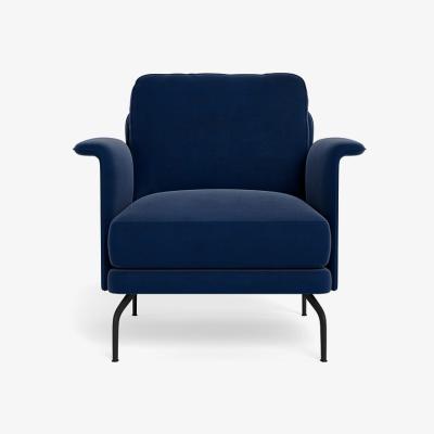 Heal's Heal's Iver Armchair Velvet Midnight Black Feet