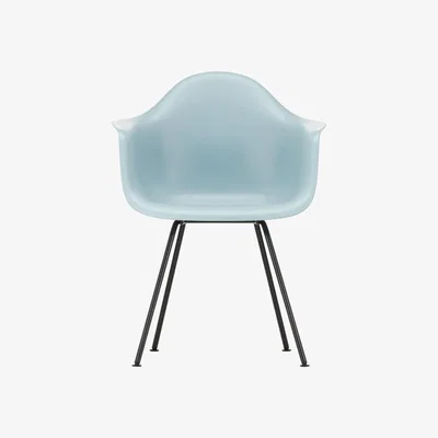 Heal's Vitra Eames DAX Armchair New Height White Basic Dark Powder Coated Base - Heal's UK Furniture