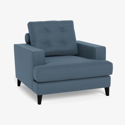Heal's Heal's Mistral Armchair Capelo Linen-Cotton Mineral Black Feet
