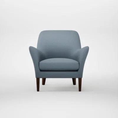 Heal's Heal's Wallis Armchair Smart Cotton Linen Celestial Walnut Stained Feet