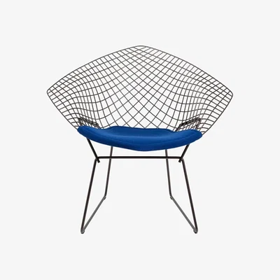 Heal's Knoll Bertoia Diamond Chair in Tonus 210 and Bronze Finish