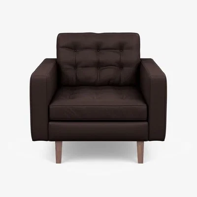 Heal's Heal's Hepburn Armchair Nobilis Velvet Neptune Walnut Feet