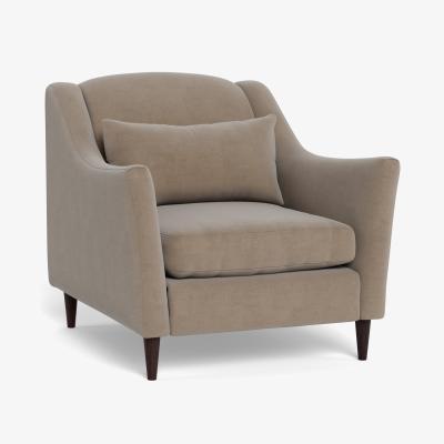 Heal's Heal's Somerset Armchair Smart Velvet Dove - Heal's UK Furniture