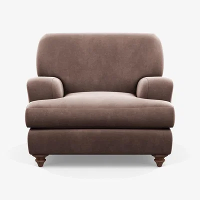 Heal's Heal's Hampstead Armchair Smart Velvet Pebble Natural Feet - Heal's UK Furniture