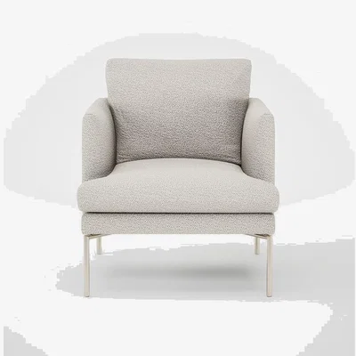 Heal's Heal's Matera Armchair Loop Boucle Polar Stainless Steel Foot