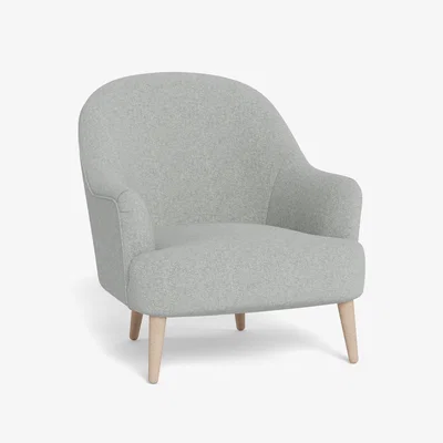 Heal's Heal's Elgin Chair Melton Wool Limestone Black Feet - Heal's UK Furniture