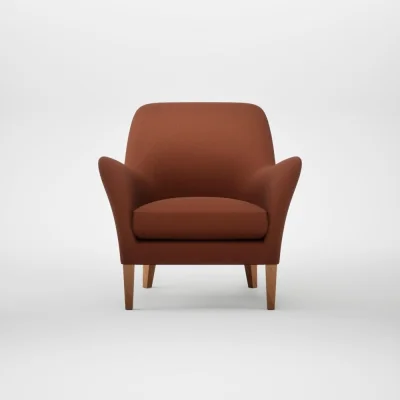 Heal's Heal's Wallis Armchair Smart Cotton Linen Rust Natural Feet
