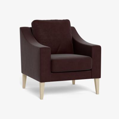 Heal's Heal's Richmond Armchair Smart Luxe Velvet Acorn Natural Beech Feet