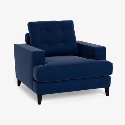 Heal's Heal's Mistral Armchair Velvet Midnight Black Feet