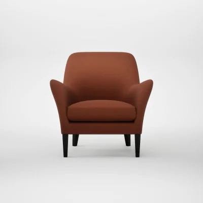 Heal's Heal's Wallis Armchair Smart Cotton Linen Rust Black Feet