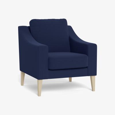 Heal's Heal's Richmond Armchair Melton Wool New Navy Black Feet - Heal's UK Furniture
