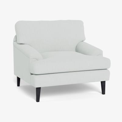 Heal's Heal's Stanton Armchair Broad Weave Tin Walnut Stained Feet