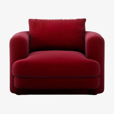 Heal's Heal's Rafi Swivel Armchair Wool Velvet Olive