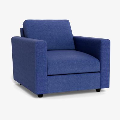 Heal's Heal's Nimbus II Armchair Brushed Cotton Cobalt Black Feet