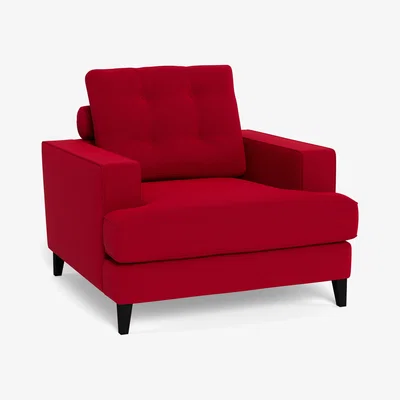 Heal's Heal's Mistral Armchair Melton Wool Red Oxide Natural Feet - Heal's UK Furniture