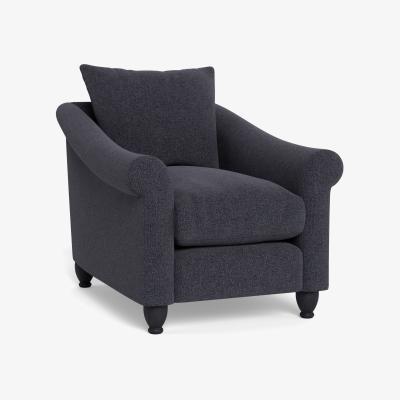 Heal's Heal's Devon Armchair Texture Soot Natural Ash Feet - Heal's UK Furniture