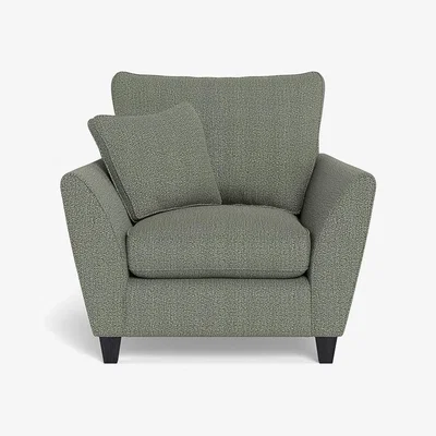 Heal's Heal's Torino Armchair Boucle Tweed Lapis Black Feet