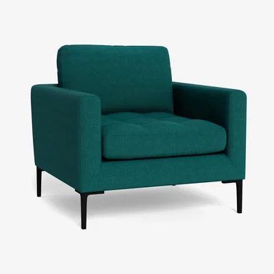 Heal's Heal's Eton Armchair Brushed Cotton Pine Brass Feet