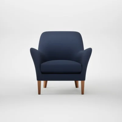 Heal's Heal's Wallis Armchair Smart Cotton Linen Indigo Natural Feet
