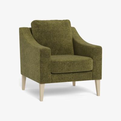 Heal's Heal's Richmond Armchair Boucle Velvet Wilder Natural Beech Feet