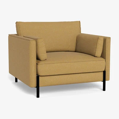 Heal's Heal's Tortona Armchair Boucle Tweed Citrine Black Feet