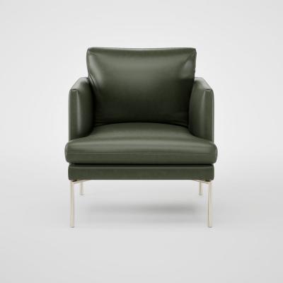 Heal's Heal's Matera Armchair Stonewash Leather 278 Stainless Steel Foot