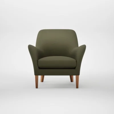 Heal's Heal's Wallis Armchair Smart Cotton Linen Myrtle Natural Feet