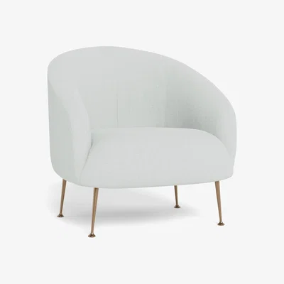 Heal's Heal's Bloomsbury Armchair Broad Weave Tin Brass Feet - Heal's UK Furniture