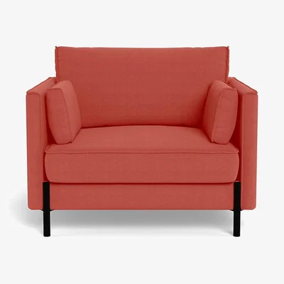 Heal's Heal's Tortona Armchair Linen Grenadine Black Feet