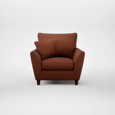 Heal's Heal's Torino Armchair Smart Cotton Linen Rust Walnut Stained Feet