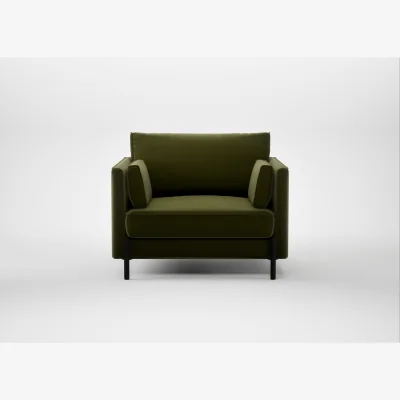 Heal's Heal's Tortona Armchair Cotton Velvet Evergreen Black Feet