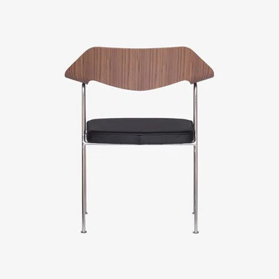 Heal's Case 675 Chair Walnut Chrome Legs - Heal's UK Furniture