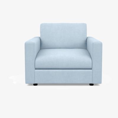 Heal's Heal's Nimbus Armchair Velvet Petrol Black Feet - Heal's UK Furniture
