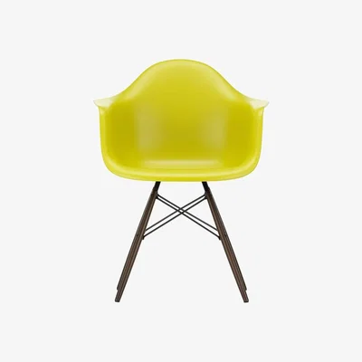 Heal's Vitra Eames DAW Armchair New Height Mustard Dark Maple - Heal's UK Furniture