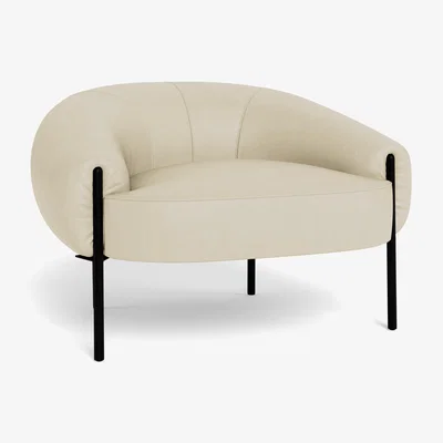 Heal's Heal's Isola Armchair Leather Grain Storm 006 Bronze Feet - Heal's UK Furniture