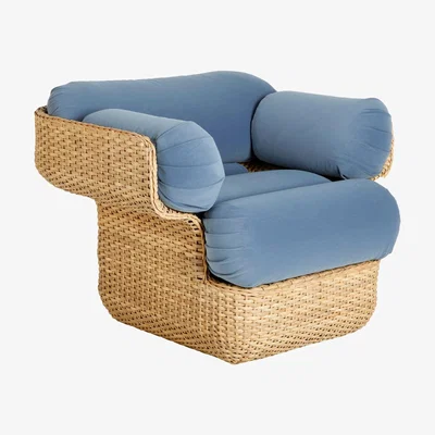 Heal's Gubi Basket Lounge Chair in Dedar Sunday 002