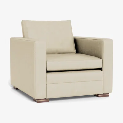 Heal's Heal's Palermo Armchair Leather Grain Storm 006 Walnut Feet - Heal's UK Furniture