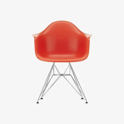 Heal's Vitra Eames DAR Armchair New Height Ice Grey Dark Legs - Heal's UK Furniture