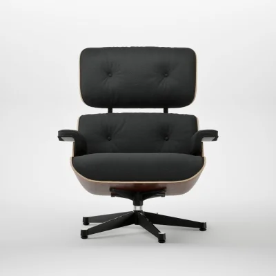Heal's Eames Lounge Chair Chestnut Black Contemporary Nubia 08 Ivory Dark Blue Polished Base 04
