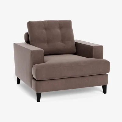 Heal's Heal's Mistral Armchair Smart Velvet Mouse Natural Feet
